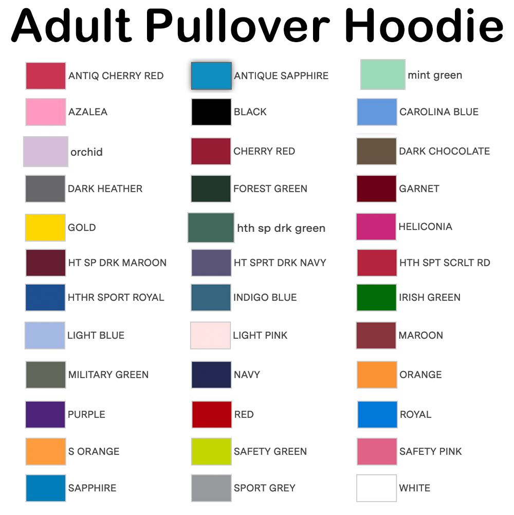 2023 Colors Adult Pullover Hoodie
